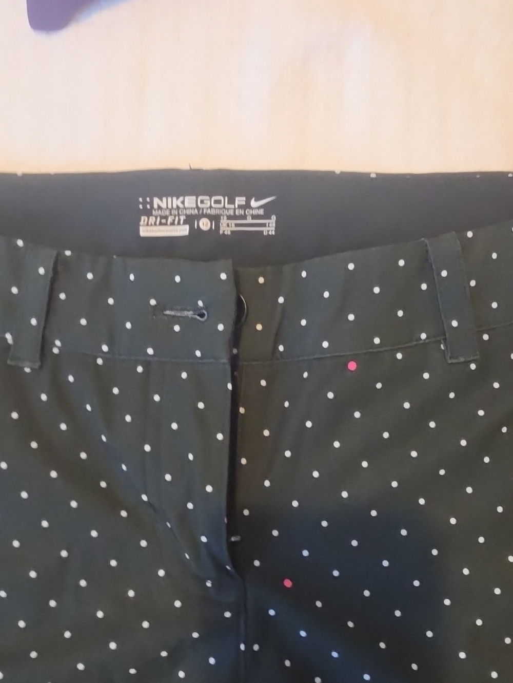 Nike Kids Black Polka Dot Golf Shorts